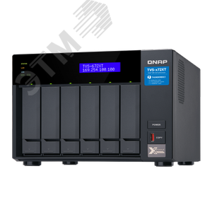 Сетевоое хранилище 6 отсеков 3,5''/2,5'', Intel Core i3-8100T 3,1 ГГц, 8 ГБ DDR4