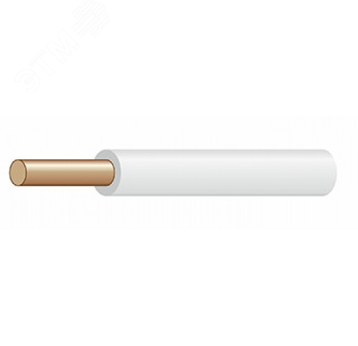 Провод силовой ПуВ-нг(А)-LS 1х6 бел ТРТС