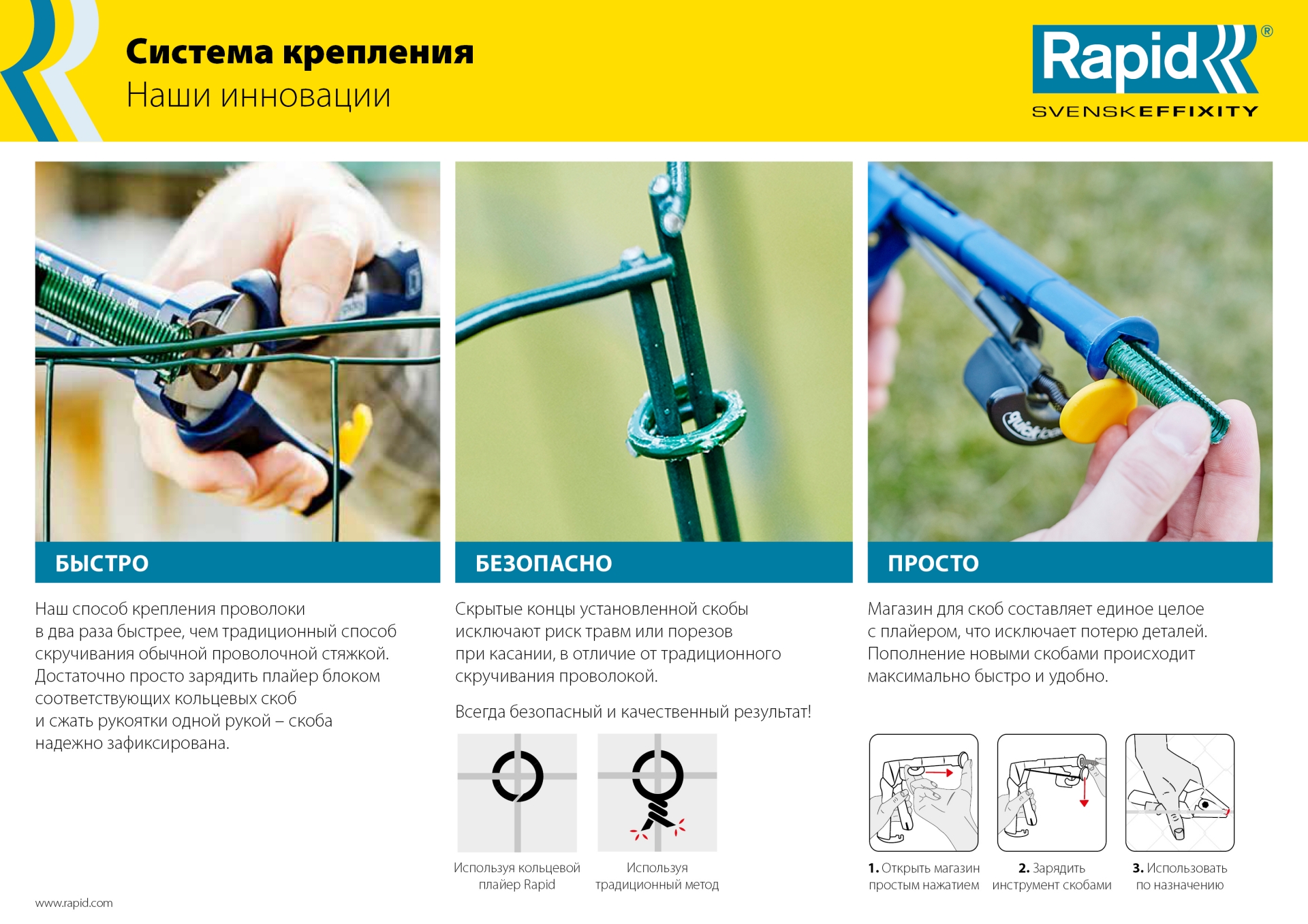 RAPID R:Plier LIG 150 Vine, профессиональный кольцевой плайер для травмобезопасного крепления растений (40107753)
