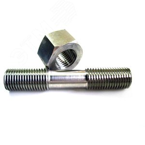 Шпилька 2-1-M24-8gх150.09Г2С ОСТ 26-2040-96 с 2мя гайками M24-7H.09Г2С ОСТ 26-2041-96 и 2мя шайбами 24.09Г2С ОСТ 26-2042-96