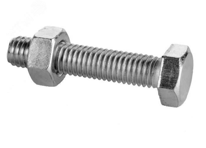 Болт M6-6gх35.35 ГОСТ 7798-70 с 1й гайкой М6-6Н ГОСТ 5915-70