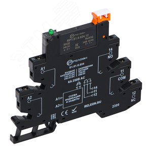 Интерфейсный модуль твердотельного реле 24В AC/DC выходная цепь 1НО 2А, 48-280В AC, винтовые зажимы