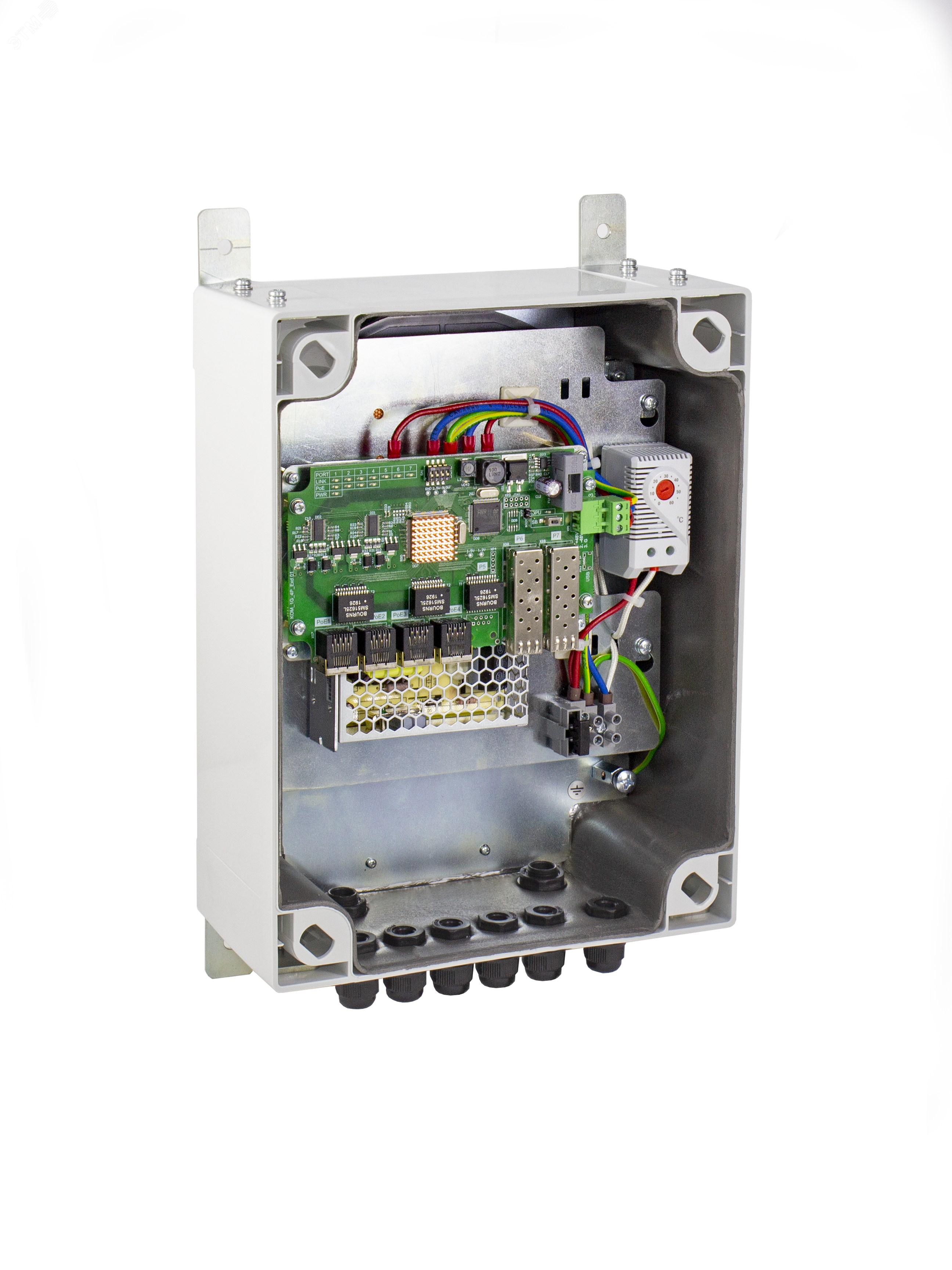 Коммутатор уличный 2хSFP 4хPoE+ 10/100 Base-Tx 1 Гб/с, 140Вт