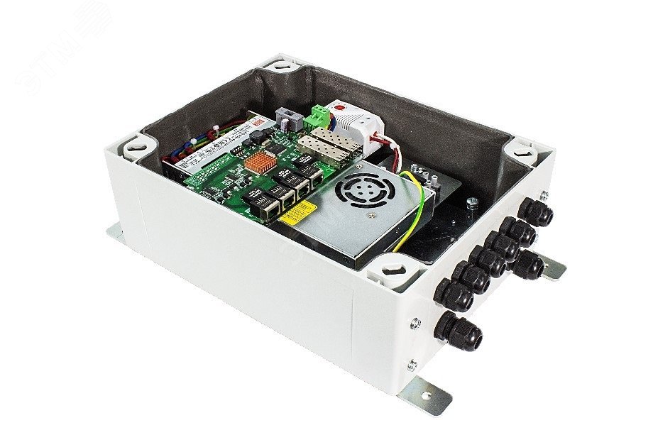 Коммутатор уличный 2хSFP 4хPoE+ 10/100 Base-Tx 1 Гб/с, 60Вт