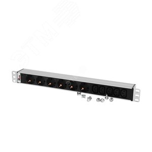 Блок розеток Rem-10 без шнура с индикатором 6 Sсhuko 5 IEC 60320 C13 вход IEC 60320 C14 10A 19'