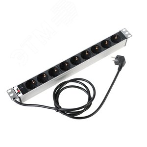 Блок розеток Rem-16 с индикатором 9 Schuko 16A 19' шнур 1.8 м