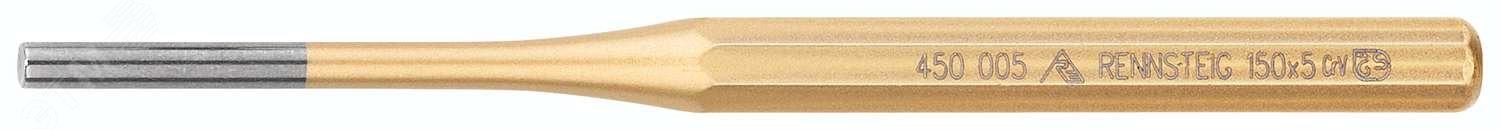 Выколотка Standard DIN 6450, 2.5 мм, 10 x 150 мм, 8-гранный профиль, Cr-V, золотистая