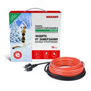Греющий саморегулир. кабель в трубу 10HTM2-CT (4м/40Вт) (комплект) REXANT