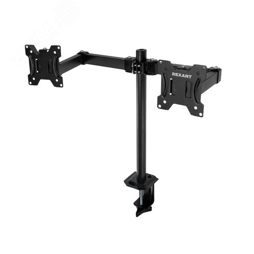 Кронштейн для двух мониторов 13''-32'', одно колено настольный, офис,