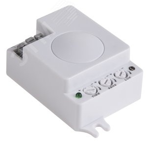 Датчик движения потолочный микроволновый ДДПМ02 180гориз/360верт 1200Вт 3-2000Лк 1-8м 10-720сек 5,8ГГц