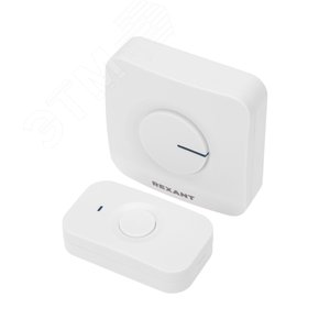 Звонок беспроводной дверной c цифровым кодированием 52 мелодии 150м IP56 белый