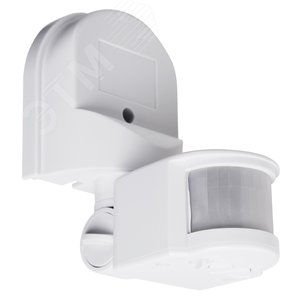 Датчик движения настенный ДДС01 180град 1200Вт 3-2000Лк 5-12м 10-420сек IP44