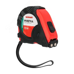 Рулетка измерительная прорезиненный корпус, магнитная , 10 м х 25 мм