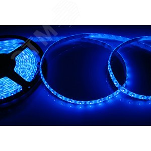 Лента LED силикон, 8 мм, IP65, SMD 2835, 60 LED/m, 12 V, цвет свечения синий