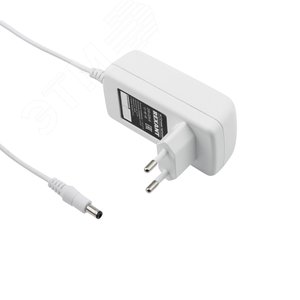 Источник питания 12 V  24 W с DC разъемом подключения 5.5х2.1, белый корпус (IP23)