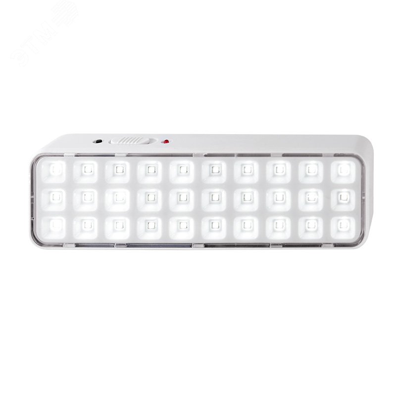 Светильник аккумуляторный непостоянного действия для подсветки путей эвакуации и рабочих зон при отключении питания. режимы: 30 /100 кнопка тест. 6 ч 