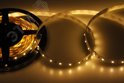 LED-лента открытая, 8 мм, IP23, SMD 2835, 60 LED/m, 12 V, цвет свечения теплый белый