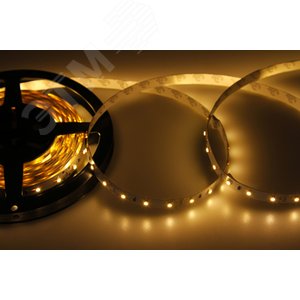 LED-лента открытая, 8 мм, IP23, SMD 2835, 60 LED/m, 12 V, цвет свечения теплый белый