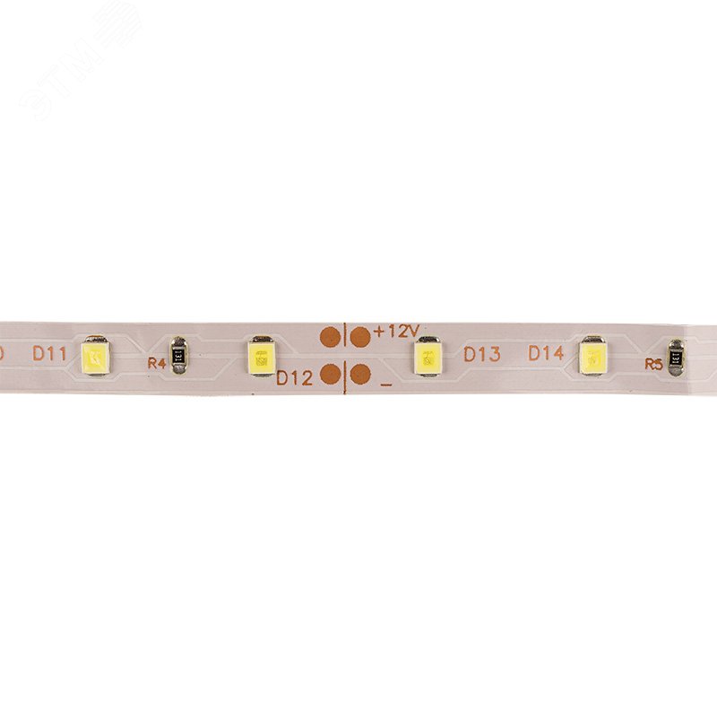 LED лента открытая, 8 мм, IP23, SMD 2835, 60 LED/m, 12 V, цвет свечения белый