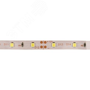 LED лента открытая, 8 мм, IP23, SMD 2835, 60 LED/m, 12 V, цвет свечения белый