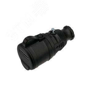 Розетка переносная влагозащищенная с крышкой, с/з, 16 А, IP44 каучук, REXANT