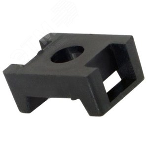 Площадка для крепления стяжки ПС-2 22x16 мм черная 100 шт,