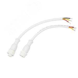 Соединительный кабель (3pin) герметичный (IP67) 3х0.5кв мм  белый, REXANT
