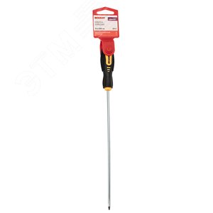 Отвертка шлицевая SL4х200 мм, двухкомпонентная рукоятка