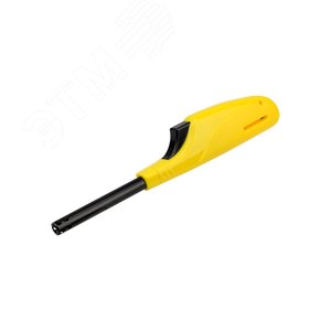 Пьезозажигалка газовая бытовая с классическим пламенем СК-306, многоразовая, цвет желтый