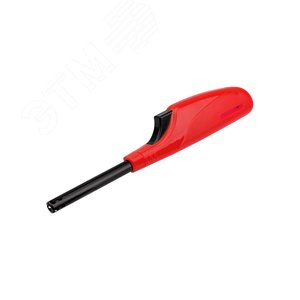 Пьезозажигалка газовая бытовая с классическим пламенем СК-306, многоразовая, цвет красный