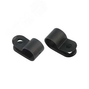 Кабельная скоба под винт  9 мм, черная,     упаковка 50 шт (etm07-4409-1), REXANT