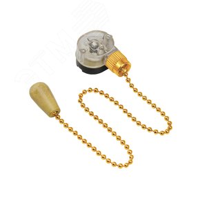 Выключатель для настенного светильника c деревянным наконечником ''Gold''