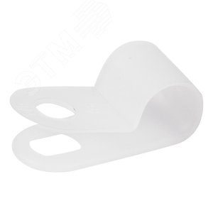 Кабельная скоба под винт  6 мм, белая, упако, REXANT