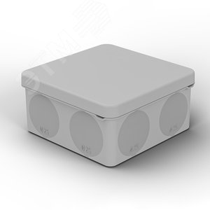 Коробка распаячная для прямого монтажа ОУ, HF, 100х100х50 мм, IP67 (мембранные вводы)