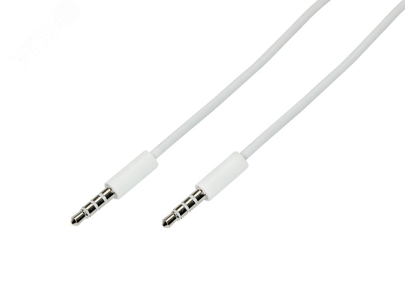 АудиоКабель 3,5 мм штекер-штекер 0,5 м белый,,