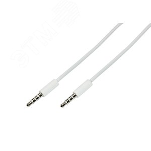 АудиоКабель 3,5 мм штекер-штекер 0,5 м белый,,