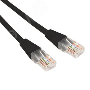 Патч-корд U/UTP CAT 6, RJ45-RJ45, 26AWG, LSZH, черный, 0.5м,