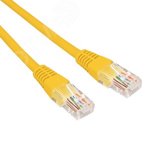 Патч-корд U/UTP CAT 6, RJ45-RJ45, 26AWG, LSZH, желтый, 0.5м,