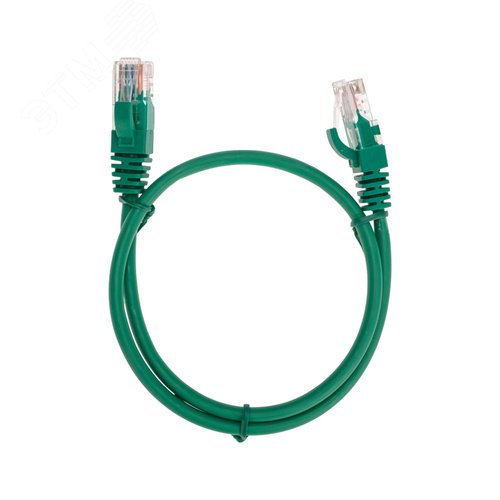 Патч-корд U/UTP, CAT 5e, RJ45-RJ45, 26AWG, LSZH, зеленый, 0,5м,