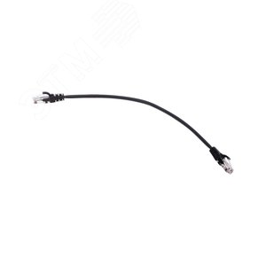 Патч-корд U/UTP, CAT 5e, RJ45-RJ45, 26AWG, LSZH, черный, 0,3м,