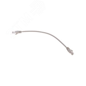 Патч-корд U/UTP, CAT 5e, RJ45-RJ45, 26AWG, LSZH, серый, 0,3м,