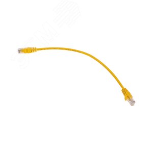 Патч-корд U/UTP, CAT 5e, RJ45-RJ45, 26AWG, LSZH, желтый, 0,3м,