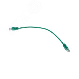 Патч-корд U/UTP, CAT 5e, RJ45-RJ45, 26AWG, LSZH, зеленый, 0,3м,