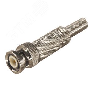 Разъем штекер BNC под винт с пружиной металл,