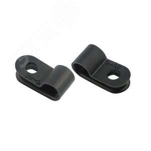 Кабельная скоба под винт  5 мм, черная,     упаковка 50 шт (etm07-4405-1), REXANT