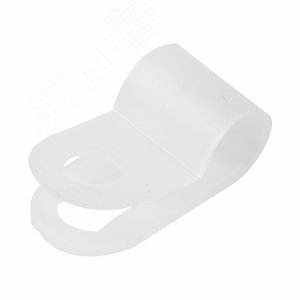 Кабельная скоба под винт REXANT 5 мм, белая,      упаковка 50 шт