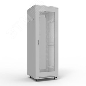 Шкаф напольный 19 Standart 42U 0.6х1м перфорация. RAL 7035 из 3 частей,