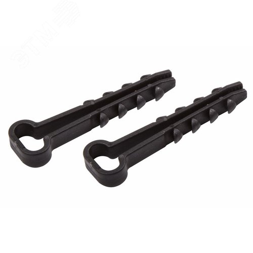 Дюбель-хомут нейлоновый 5-10 мм, прямоугольный, черный (100 шт/уп)