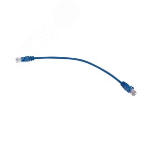 Патч-корд U/UTP, CAT 5e, RJ45-RJ45, 26AWG, LSZH, синий, 0,3м,