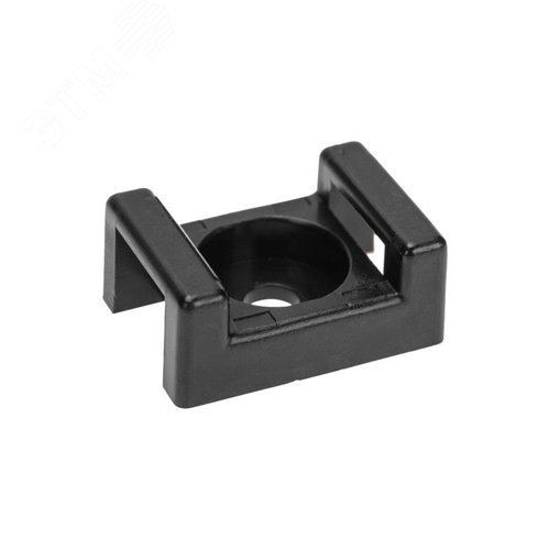 Площадка для крепления стяжки (ПС-2) 22x16 мм, черная, 10 шт,